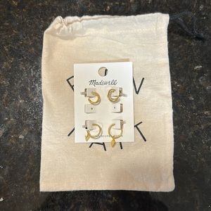 Madewell earrings set of 2/3 pairs